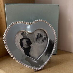 Silver Heart-Shaped Photo Frame